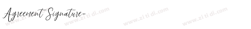 Agreement Signature字体转换